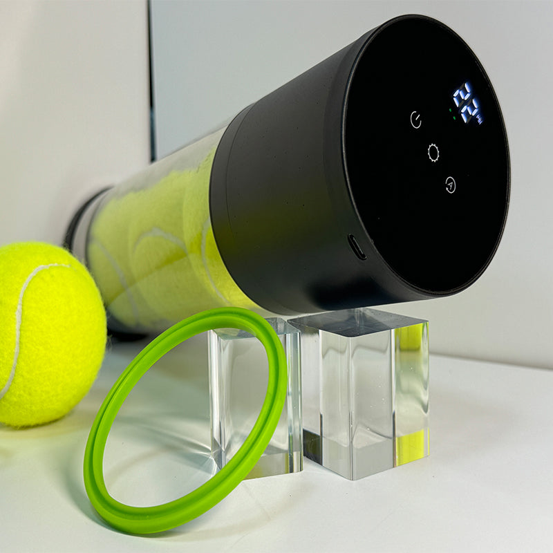 4-ball electric tennis ball pressurizer with digital display, 22PSI pressure control