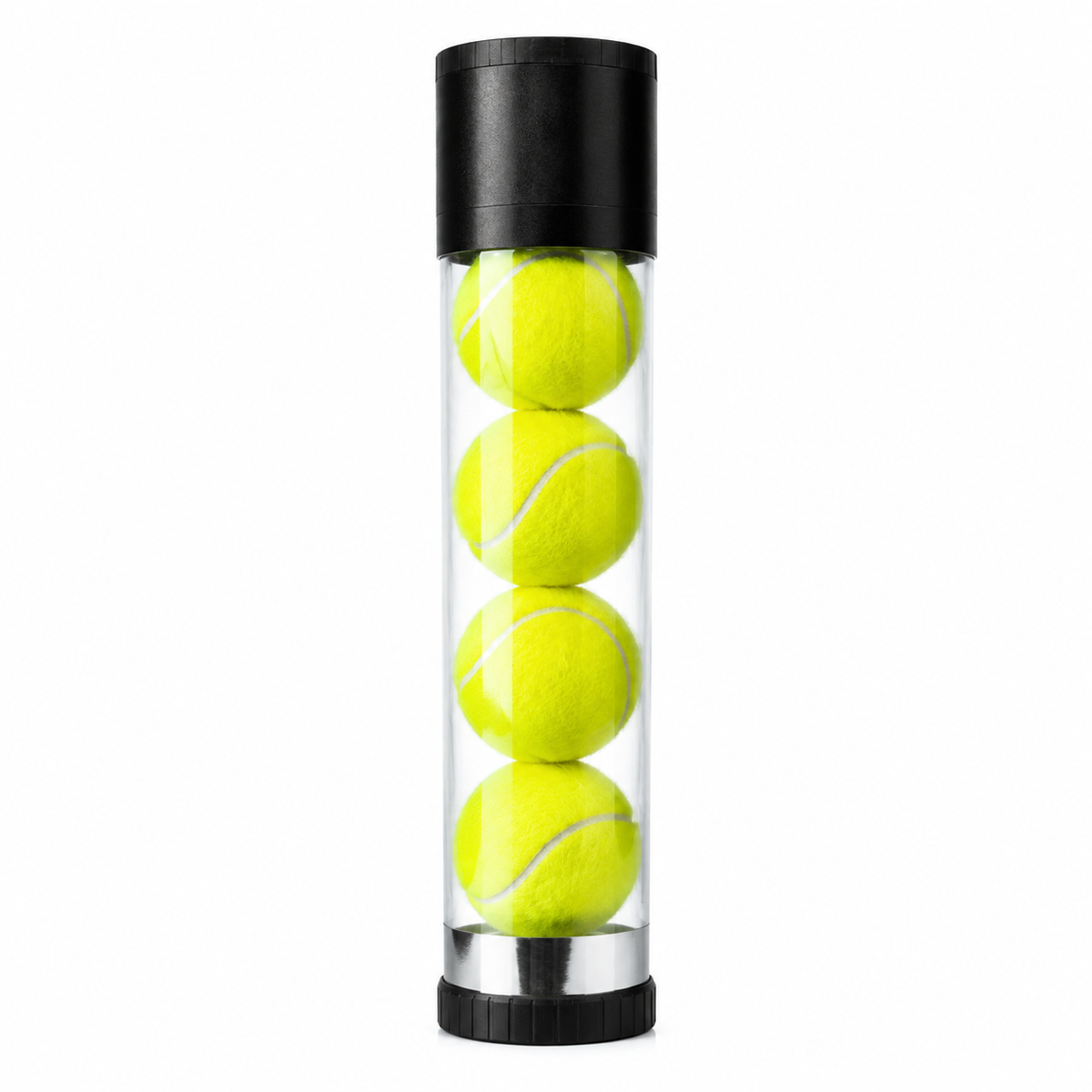 4-ball electric tennis ball pressurizer, 29PSI version, white background product shot